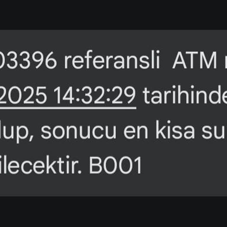 ATM'de Kaybolan Paramın Acilen İadesini Talep Ediyorum