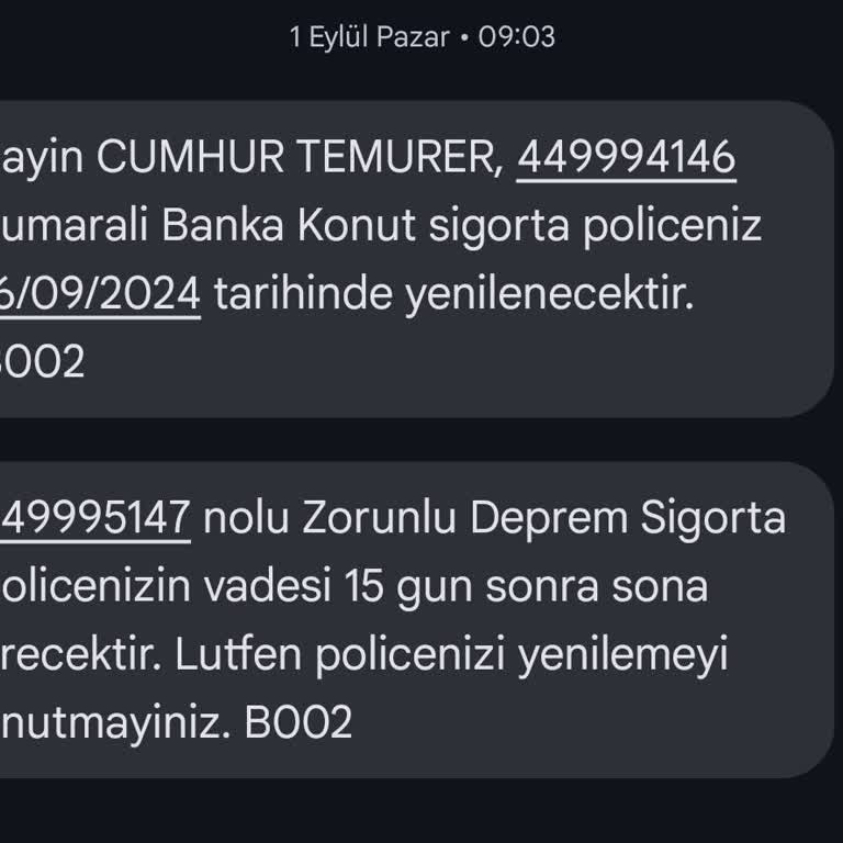 Onayım Olmadan Yenilenen Konut Sigortası Poliçesinin İptali Ve Ücret İadesi Talebim