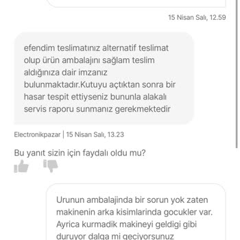 Ezilmiş Çamaşır Makinesi İçin İade Talebim Reddedildi, Mağdur Edildim