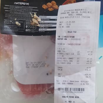 Keyifçe Cevizli Pestil Ürününde Yabancı Madde Sorunu