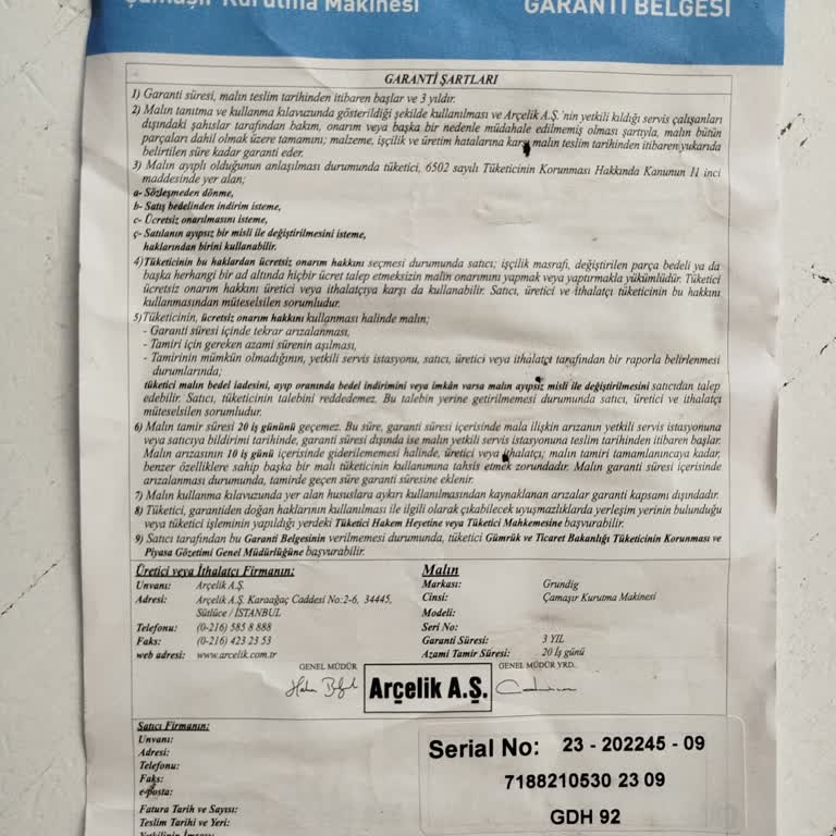 50 Gündür Devam Eden Grundig Çamaşır Makinesi Arızası Ve Yetersiz Servis Desteği