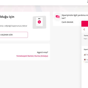 Yemeksepeti Market Siparişlerim Sürekli İptal Ediliyor Ve Çözüm Sunulmuyor