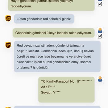 UPS Türkiye'nin İade Sürecinde Oyalama Ve Mağduriyet
