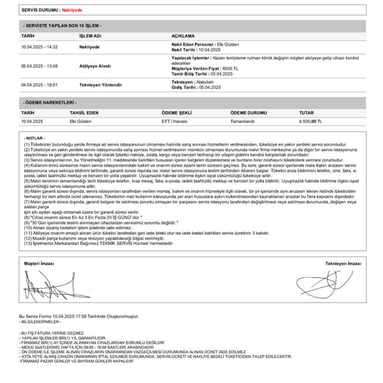 Vestel Çamaşır Makinesi Tamirinde Yetkisiz Servis Mağduriyeti Ve Ücret İadesi Sorunu