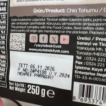 Chia Tohumunda Yabancı Madde Şoku: Sağlık Riski Endişesi