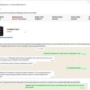 Yeni Alınan Bilgisayarın Ekran Kartı Arızası Ve Garanti Sürecinde Yaşanan Mağduriyet