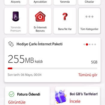 Hediye İnternetim Bitmeden Ek Paketler Tanımlandı, Çözüm Bekliyorum
