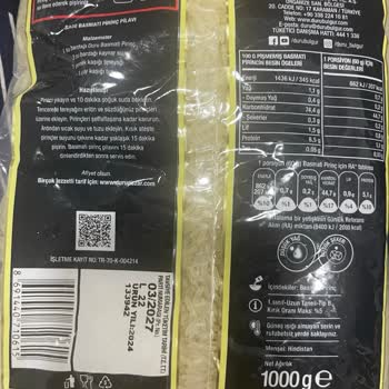 Duru Basmati Pirinçte Ağır Koku Nedeniyle Ürünü Tüketemedim