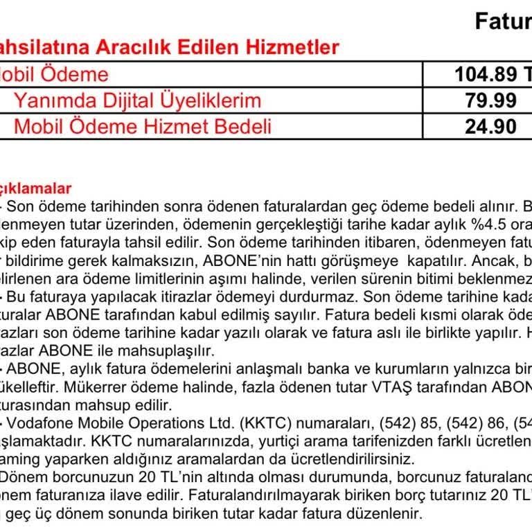Vodafone Mobil Ödeme Kullanmadığım Halde Yüksek Ücret Kesiliyor