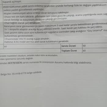 Yazılım Sorunu Nedeniyle Sürekli Servise Giden Akıllı Saat İçin Ücret İadesi Talebi