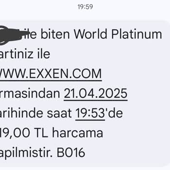 Exxen Üyeliğim Olmadan Kartımdan Para Çekildi Paramı İade Edin