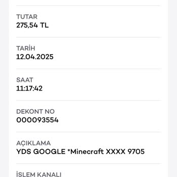 Minecraft Oyunu İçin Yapılmayan Para İadesi