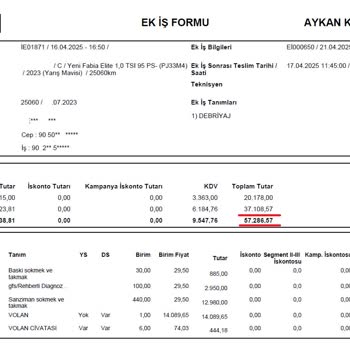 Yetkili Serviste Karşılaşılan Hizmet ve Masraf Sorunları