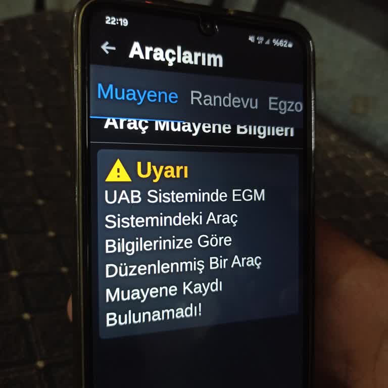 E-Devlet'te Araç Muayene Kaydım Görünmüyor, Çözüm Bekliyorum