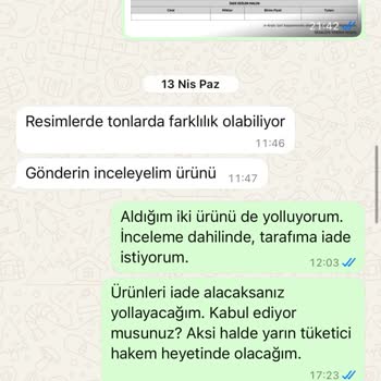 Yanlış Ürün Gönderimi Ve İade Reddi: Noirre Design'dan Aldığım Takım Hayal Kırıklığı Yarattı
