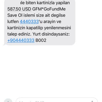 Kredi Kartımdan İzinsiz Yüksek Tutarlı İşlem Ve Acil İade Talebi