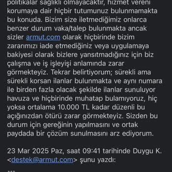Armut.com'da Korsan Taleplerle Mağdur Ediliyoruz!
