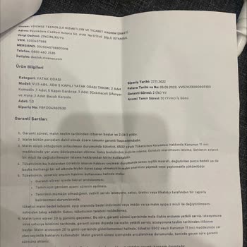 Garanti Süresindeki Ürüne Ulaşamama Ve Kalite Sorunu