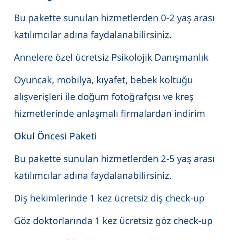 Erken BES Paketindeki Çocuklara Özel Avantajlar Hakkında Bilgi Alamıyorum