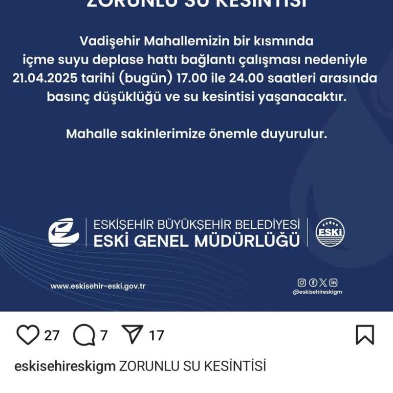 Su Kesintisi Önceden Bildirilmedi, Arıza Hattı Cevap Vermiyor Mağduriyet Yaşadık