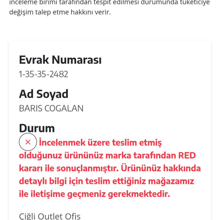 Aldığım Eşofman Takımı Kısa Sürede İplik Attı Değişim Reddedildi