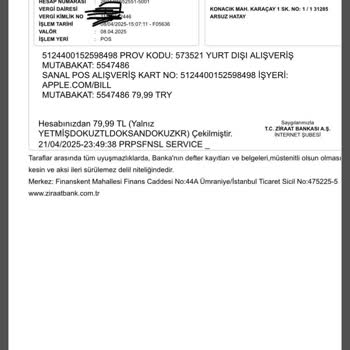 Ziraat Bankası Hesabımdan Onaysız Yurt Dışı İşlemleri Ve Güven Sorunu