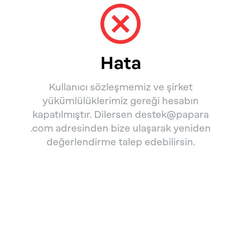 Papara Şaka Amaçlı Açıklama Yüzünden Hesabım Haksız Yere Kapatıldı