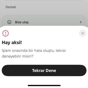 Hesap Silme Talebinde Sürekli Hata Alıyorum Ve Kapanmıyor