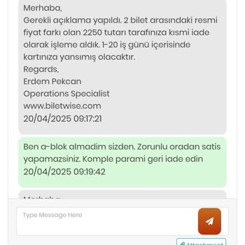 F1 Tribünü Bileti Yerine A1 Tribünü Verildi Müşteri Hizmetleri Çözüm Sunmadı