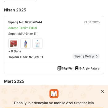 Migros Sanal Market Siparişim Teslim Edilmedi, Mağduriyetim Giderilmiyor