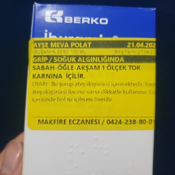 16 Aylık Bebeğe Uygun Olmayan İlaç Reçetesi Ve Yaşanan Olumsuzluklar