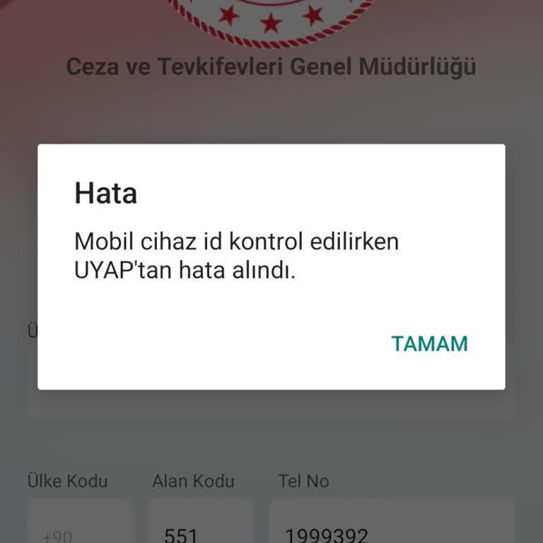 UYAP Cezaevi E-Görüş Uygulamasında Sürekli Hata Sorunu