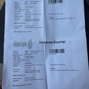 Atasun Optik'ten Aldığım Rayban Gözlükte Boya Soyulması Ve Garanti Reddiyle Mağduriyet