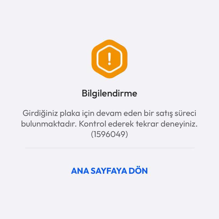 Güvenli Ödeme Hatası Yüzünden Araç Satışı Yapamıyorum