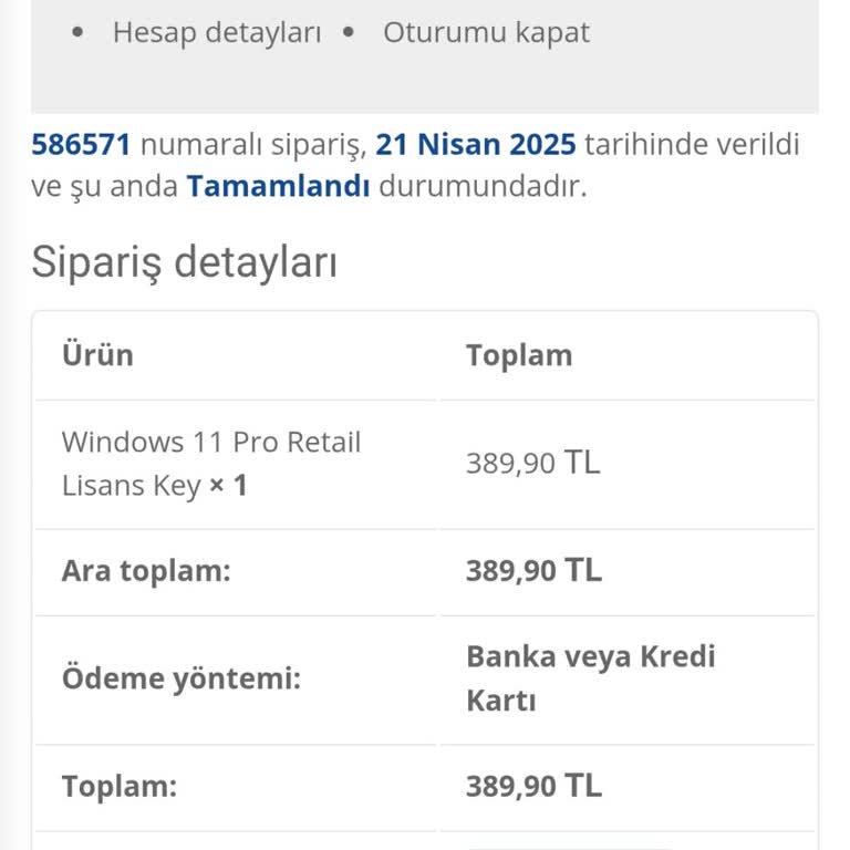 Satın Aldığım Windows 11 Anahtarı Geçersiz Ve Destek Sağlanmıyor