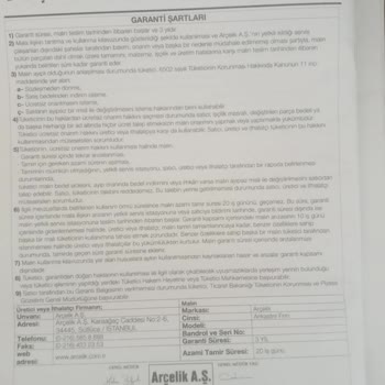 Arçelik Fırında Alt Pişirmeme Ve Servis İlgisizliği