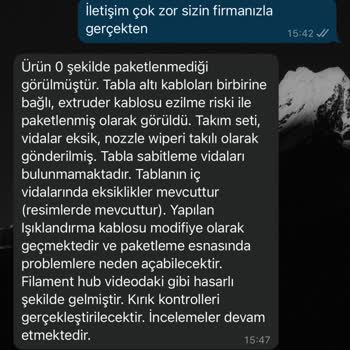 Satın Aldığım 3D Yazıcı Sürekli Arızalanıyor, Servis Süreci Belirsiz Ve Mağduriyetim Giderilmiyor