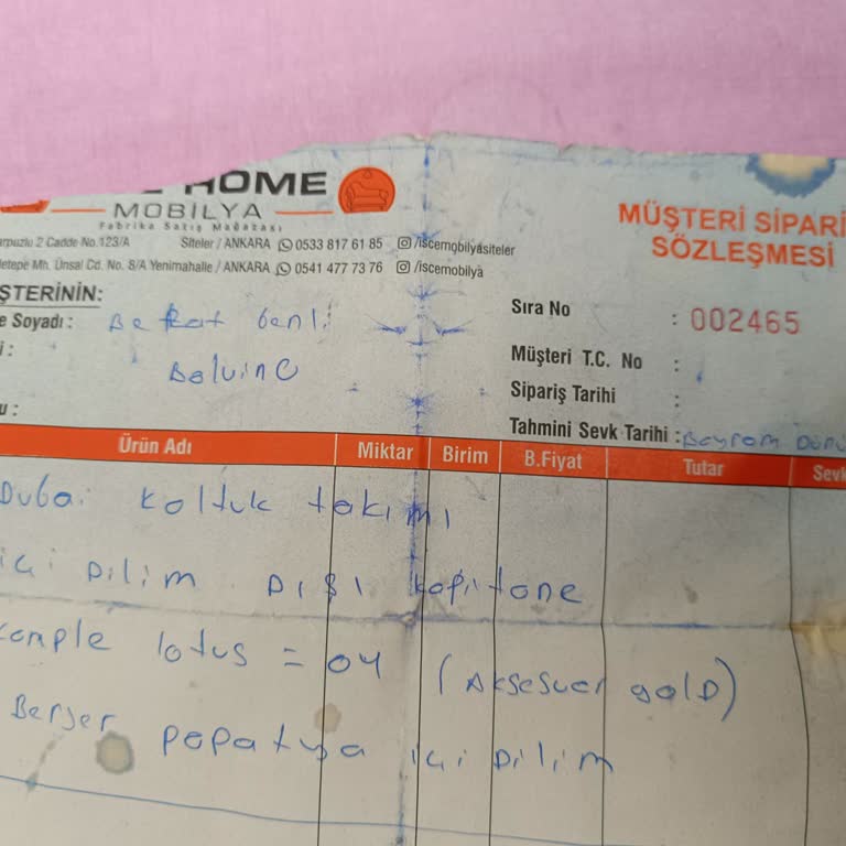 Aylarca Teslim Edilmeyen Koltuk Ve İlgisiz Müşteri Hizmeti