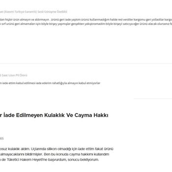 İade Talebinin Haksız Reddi Ve Müşteri Mağduriyeti