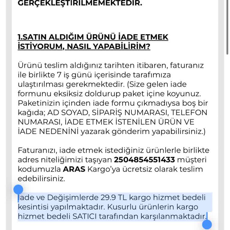 İade Sürecinde Eksik Ödeme Ve Bilgilendirme Sorunu