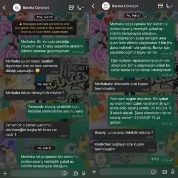 Baraka Concept'ten Sipariş Gecikmesi Ve İade Sürecinde Yaşanan Mağduriyet
