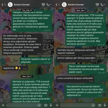 Baraka Concept'ten Sipariş Gecikmesi Ve İade Sürecinde Yaşanan Mağduriyet