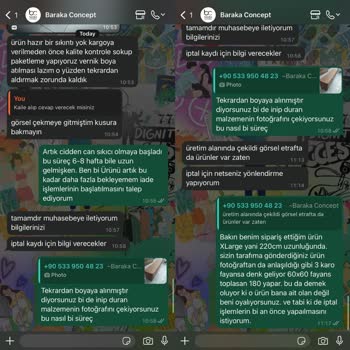 Baraka Concept'ten Sipariş Gecikmesi Ve İade Sürecinde Yaşanan Mağduriyet
