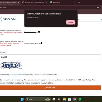 VFS Global'de Randevu İptali Ve Ücret İadesi Sürecinde Sistemsel Sorunlar Ve Mağduriyet
