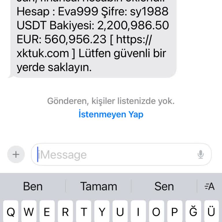 Jan Finans Diye SMS Atıyorlar