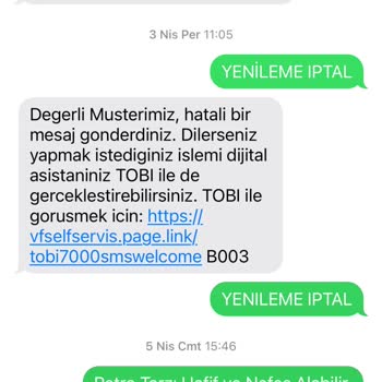 İptal Edilen Ek Paket Tekrar Yenilendi Müşteri Memnuniyetsizliği