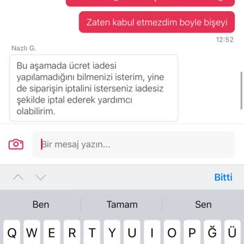 Siparişim Gelmedi Para İadesi Yapılmıyor