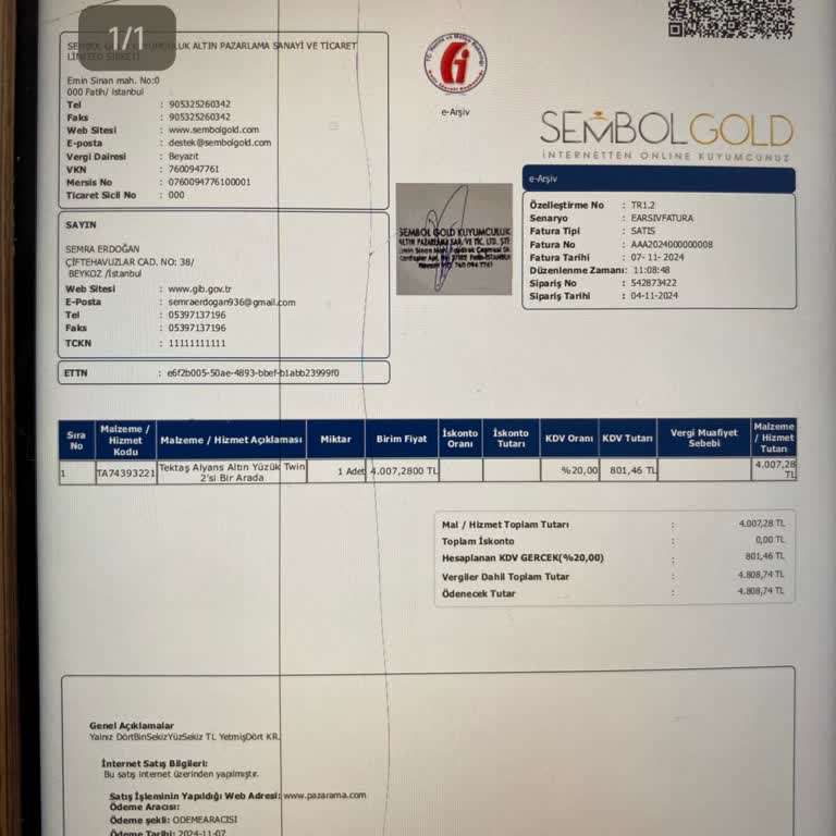 Pazarama'dan Alınan Altın Yüzük Sahte Çıktı, Mağduriyetimin Giderilmesini İstiyorum