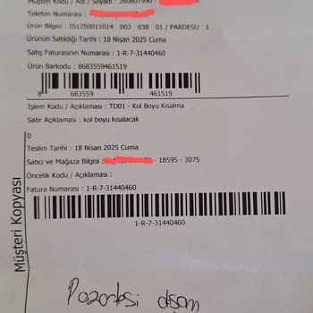 Tadilatı Yapılmayan Pardösüm İçin Bilgilendirme Sorunu Yaşıyorum