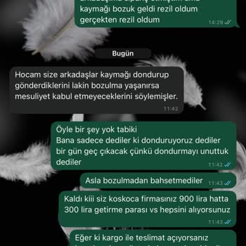 Geç Gönderilen Ve Bozuk Gelen Tatlıya İlgisiz Kalan Firma